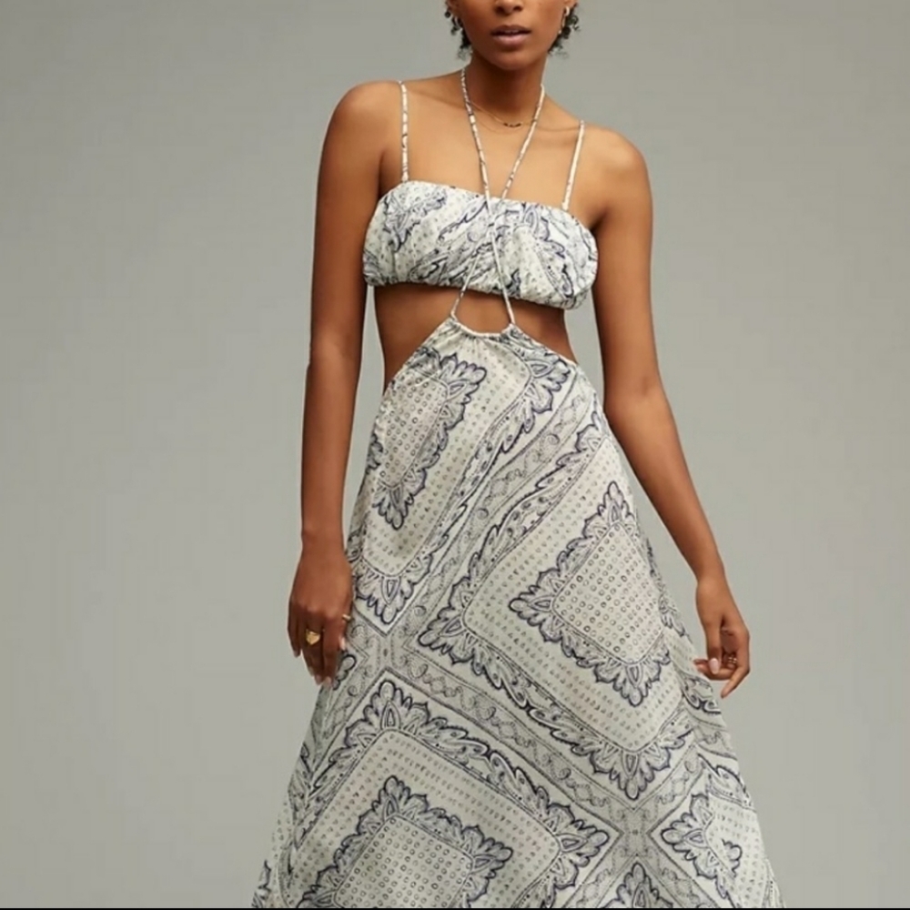 Anthropologie Suspender Skirt Set
